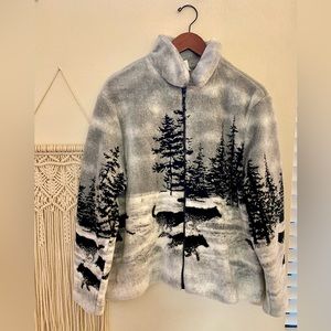 Vintage Wolf Sherpa Jacket